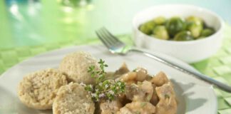 Kaninchenragout mit Gerstenklößchen und Rosenkohl, Foto Deutsche Bahn, WH