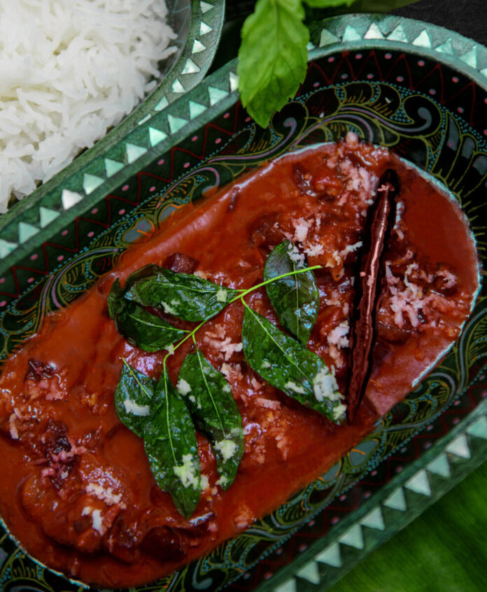 Rote-Bete und Yamswurzel Curry - Kurukuru Riha foto Kandima