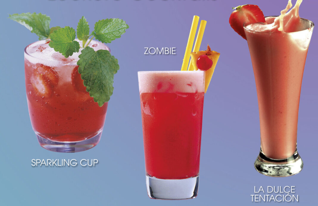 Rote Cocktails: Sparkling Cup, Zombie, La Dulce Tentación, Foto Trinktime