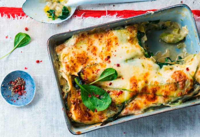 Grüne Veggie-Lasagne, Foto: Alpro